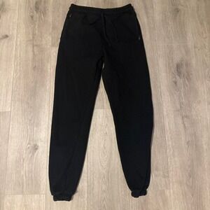 Black streetwear joggers sweatpants with pockets -‎ Size L